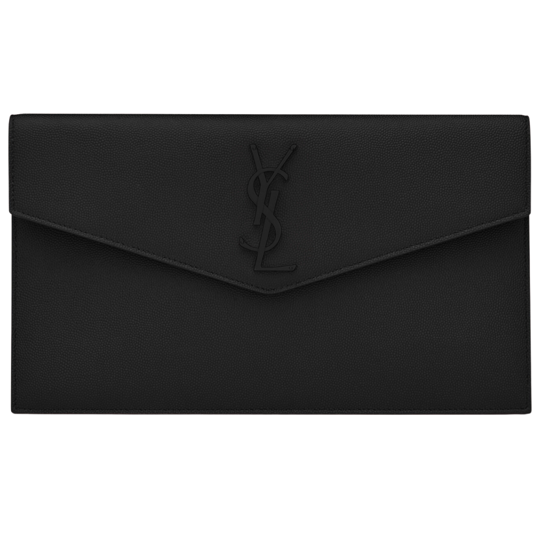 LUXE Lend Designer Handbag Hire Australia, Hire UPTOWN pouch in grain de poudre embossed leather | Saint Laurent | YSL AU