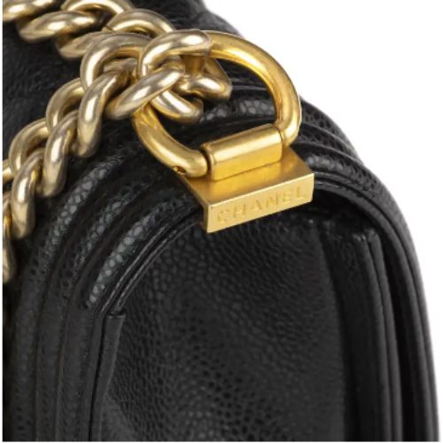 LUXE Lend Designer Handbag Hire Australia Hire Boy chanel handbag, Cavier Leather & gold metal, black — Fashion | CHANEL