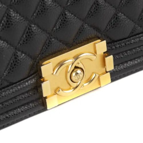 LUXE Lend Designer Handbag Hire Australia Hire Boy chanel handbag, Cavier Leather & gold metal, black — Fashion | CHANEL