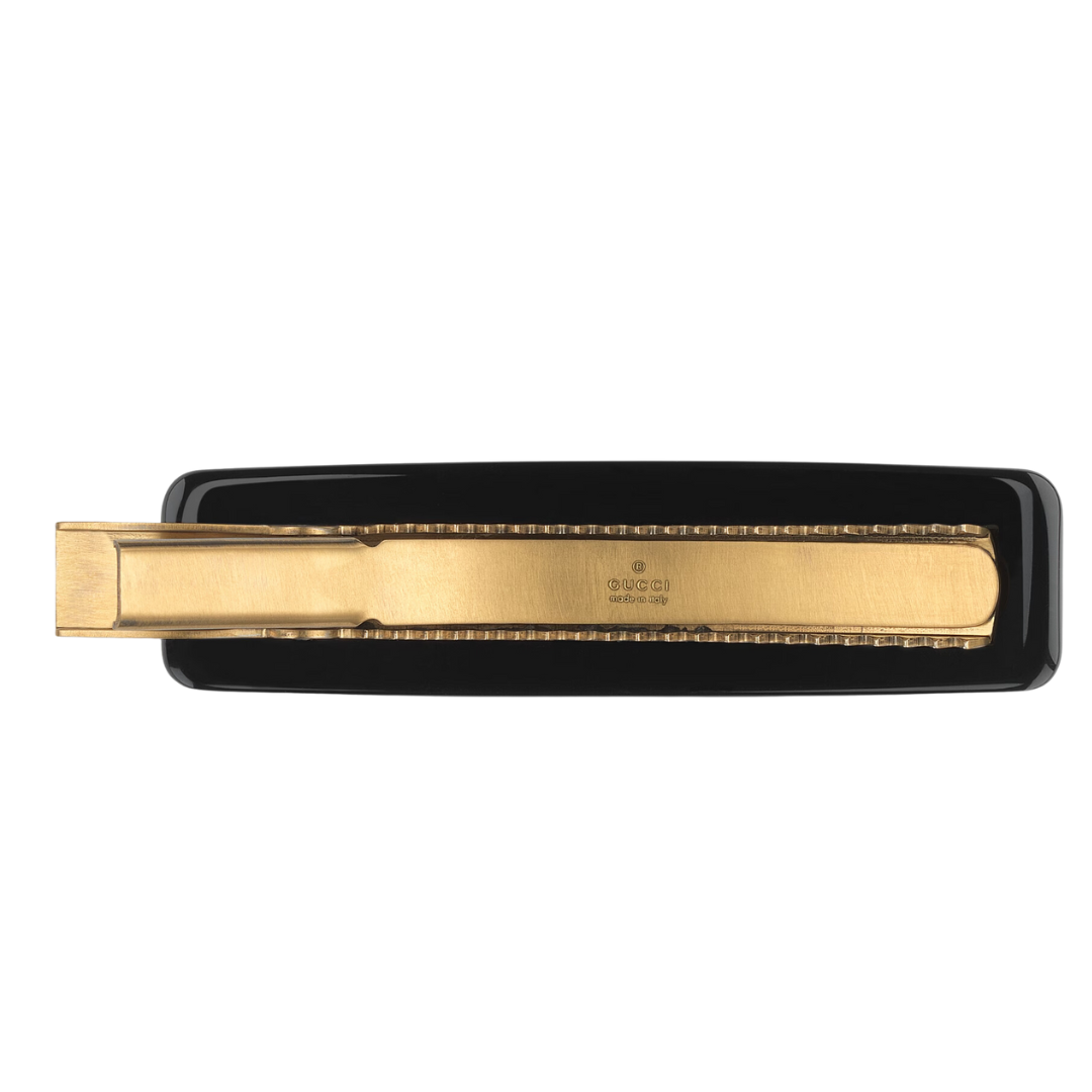 LUXE Lend Designer Handbag Hire Australia - Hire Black Resin Crystal Gucci Single Hair Clip | GUCCI Australia