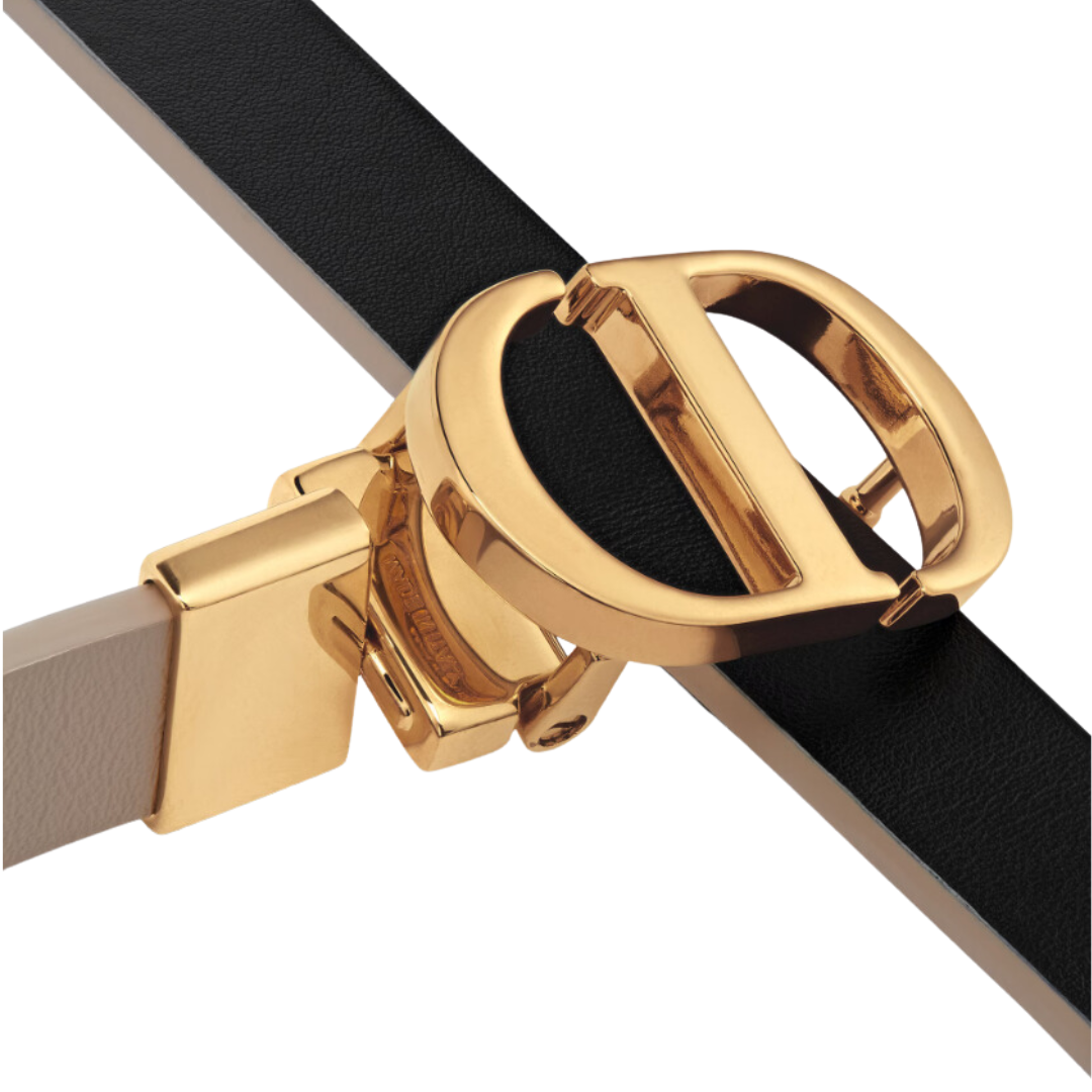 LUXE Lend Designer Handbag Hire Australia - Hire 30 Montaigne Reversible Belt Hazelnut and Black Smooth Calfskin, 20 MM | DIOR