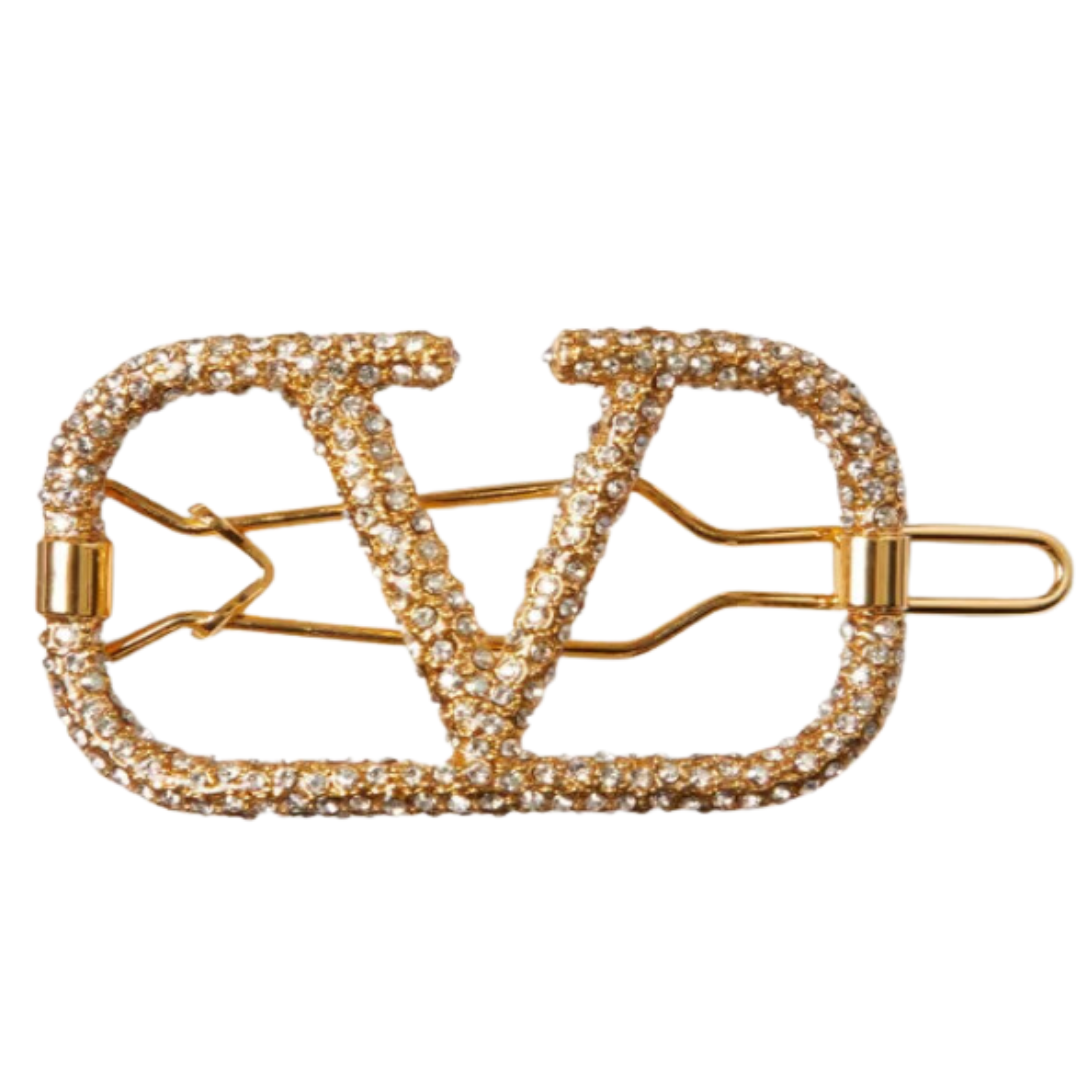 Valentino VLogo Crystal Hair Clip