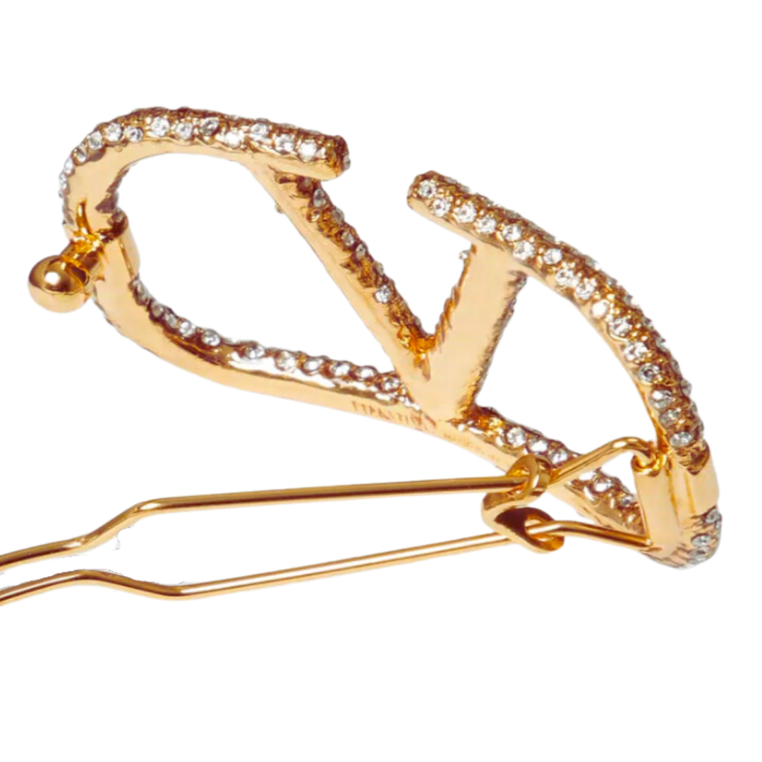 Valentino VLogo Crystal Hair Clip