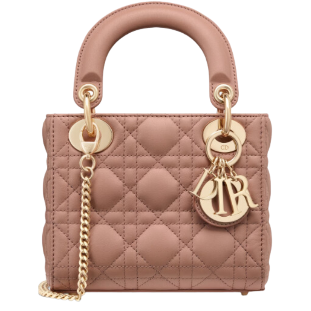 LUXE Lend Designer Handbag Hire Australia - Hire Mini Lady Dior Bag Heritage Pink Cannage Lambskin | DIOR AU