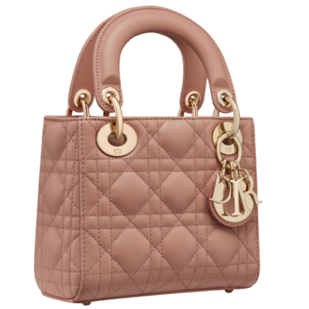 LUXE Lend Designer Handbag Hire Australia - Hire Mini Lady Dior Bag Heritage Pink Cannage Lambskin | DIOR AU