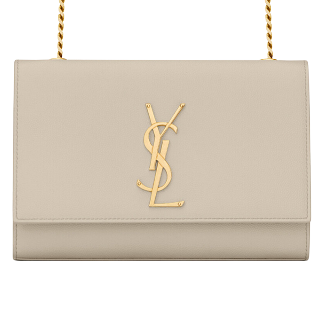 LUXE Lend Designer Handbag Hire Australia, Hire Saint Laurent YSL Medium Kate Handbag Gold Leather l SAINT LAURENT YSL AU