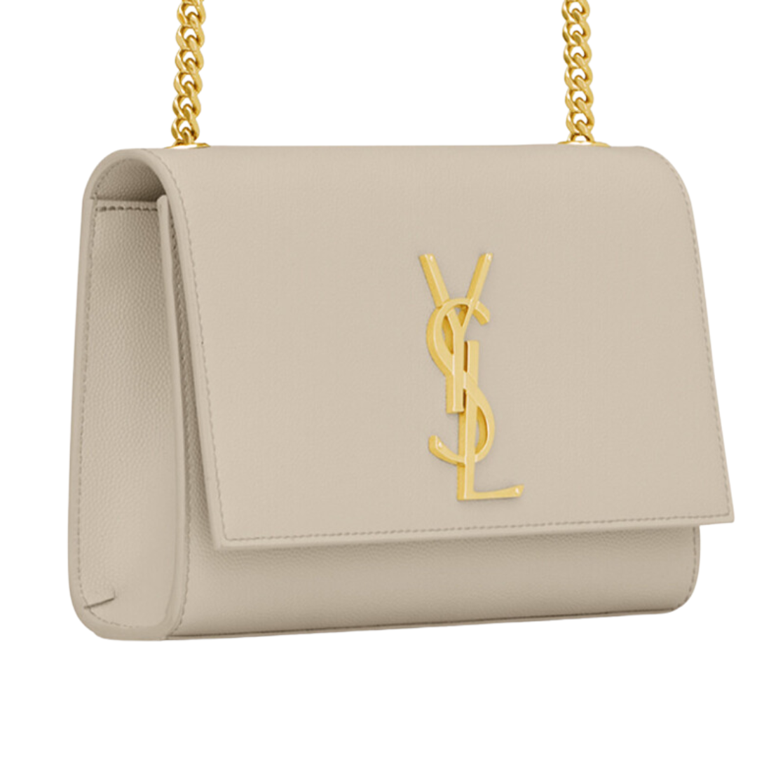 LUXE Lend Designer Handbag Hire Australia, Hire Saint Laurent YSL Medium Kate Handbag Gold Leather l SAINT LAURENT YSL AU